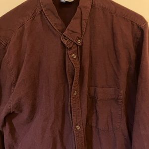 Purple button down shirt